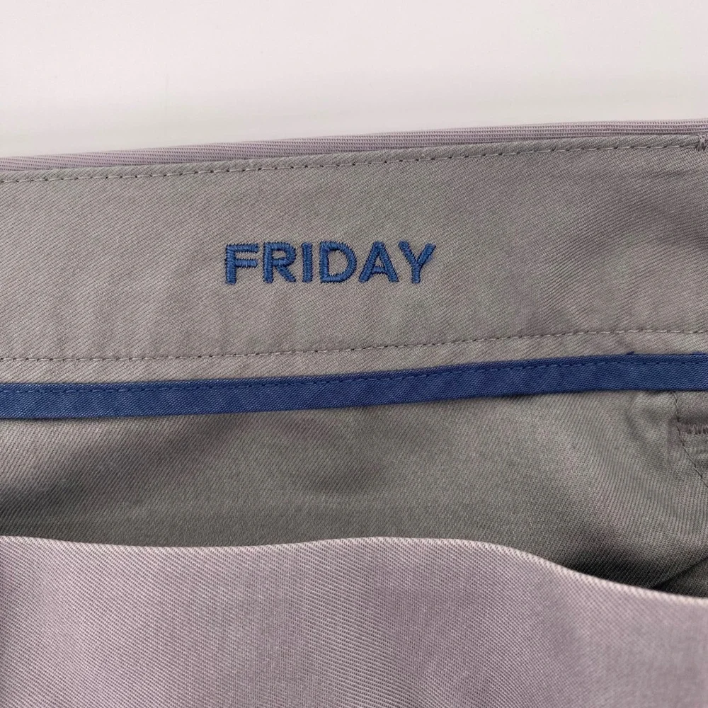 Bonobos Friday Chino Pants Mens 33x30 Grey Athletic Fit Twill Trousers